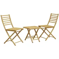 vidaXL 3-tlg. Bistro-Set Bambus