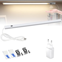 Aicharynic Unterbauleuchte Küche LED: 40CM Schrankbeleuchtung Mit Hand-Sweep Sensor, 3 Farbmodi Unterschrank Beleuchtung Küche Dimmbar mit Stecker, Schrankleuchten USB-Anschluss mit Strom versorgt