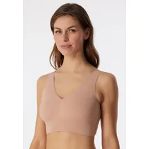 SCHIESSER Bustier Invisible Soft Microfaser, Lasercut-Abschlüsse, V-Ausschnitt braun 40
