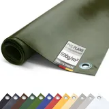 ANKO Planen PVC LKW Plane 600g/m2 mit Ösen Abdeckplane Schutzplane matt (Olivgrün, 3m x 7m) - dunkelgrün