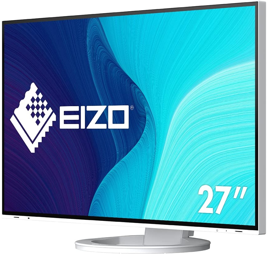 EIZO FlexScan EV2781-WT 68,5 cm (27 Zoll) Monitor (HDMI, USB Hub, USB-C, DisplayPort, 5 ms Reaktionszeit, Auflösung 2560 x 1440, höhenverstellbar) weiß
