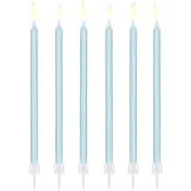 Partydeco Geburtstagskerze 14 cm 12 St. Hellblau