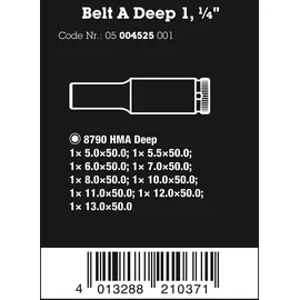 WERA Belt A Deep 1 Steckschlüsseleinsatz-Set 9-tlg.