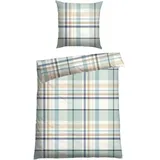 SCHIESSER Bettwäsche »Ezra aus weicher Baumwolle und einem wunderschönen Karo«, MADE IN GREEN by OEKO-TEX®-zertifiziert blau
