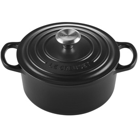 Le Creuset Signature Bräter 18 cm rund schwarz glänzend