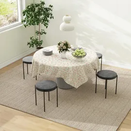 Homcom 4er-Set Hocker Metall