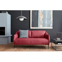 W.SCHILLIG 2,5-Sitzer sally Designsofa, Loungesofa, bequem, schmale Armlehnen, Breite 174cm, mit Metallfüßen in Schwarz pulverbeschichtet, Breite 174 cm rot