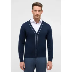 Strickweste ETERNA, Herren, Gr. 2XL, blau (navy), 100% cotton, casual, Westen