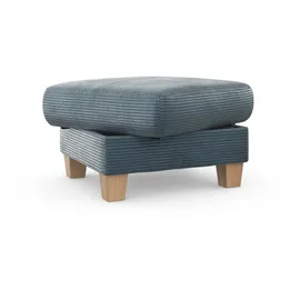 Home Affaire Polsterhocker Summer Cord 77 x 48 x 67 cm Blau/Grau