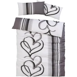 MY HOME Area Biber grau/weiß 135 x 200 cm + 40 x 80 cm