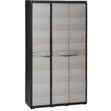 vidaXL Gartenschrank 0,97 x 0,38 x 1,71 m schwarz/grau