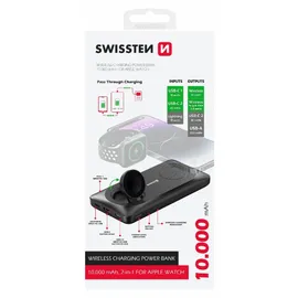 Swissten Power Bank 10 000 mAh 2in1 für Apple Watch und MagSafe