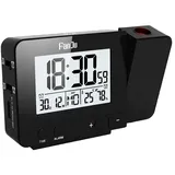 OKWISH Projektionswecker Digital Wecker Uhr Digitalwecker Projektion LED Alarm Projektionsuhr Außensensor 120 ° Dual-Alarm Temperatur Zeit 12/24H Snooze ohne Akku schwarz