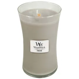 Woodwick Fireside Duftkerze 610 g grau