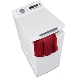 Hanseatic Waschmaschine Toplader »HTW8013A«, 8,0 kg, 1300 U/min, Mengenautomatik, 99823203-0 weiß