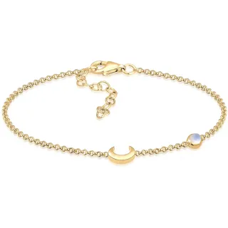 Elli Armband Halbmond Astro Trend mit Mondstein 925 Sterling Silber