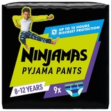 Pampers Ninjamas Absorbierende Nachthöschen Für Jungs, 9 Pyjamahöschen, 8-12 Jahre, 27-43kg, Auslaufschutz Für Die Ganze Nacht
