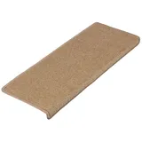 Floordirekt KARAT Velours Stufenmatte Dynasty Atmungsaktiv Hellbraun 23,5 x 65 cm Rechteckig