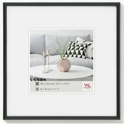 walther + design Galeria Kunststoff Bilderrahmen, schwarz, 28 x 28 cm