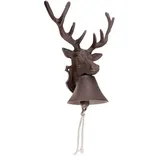 Esschert Design Türglocke Hirschkopf Antikbraun - Gusseisen