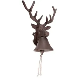 Esschert Design Türglocke Hirschkopf Antikbraun - Gusseisen