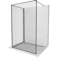 Mexen Kioto 2-teilige Walk-in Duschwand 120x90 cm, Gunmetal, Muster