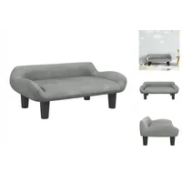 vidaXL Kindersofa Hellgrau 70x40x24 cm Samt