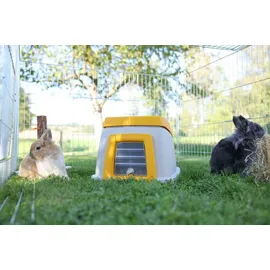 Kerbl Kaninchenbau Bunny Base Komplettset, grau/orange, ca. B38,5/H55/T58 cm,