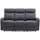 vente-unique Couch Polyester 3-Sitzer Grau