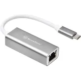 Silverstone SST-EP13C - Netzwerk-Adapter USB 3.1 Type-C Gen1 auf RJ45, Dunkelgrau