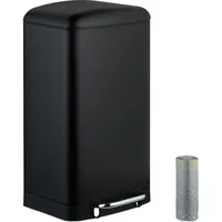 Relaxdays Mülleimer 30L, Abfalleimer, Schwarz