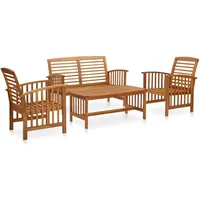 vidaXL 4-tlg. Garten-Lounge-Set Massivholz Akazie