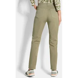 GOLDNER Kurzgröße: Baumwollhose mit Ziernähten in khaki | Gr.: 23