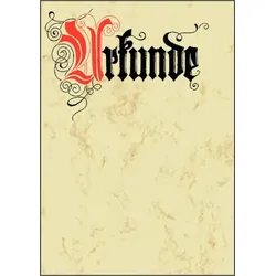 Sigel Motiv-Papier Urkunde Calligraphie A4 185g Edelkarton (Ink/Laser/Copy)