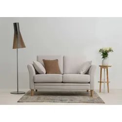 2-Sitzer HOME AFFAIRE "Arellano, Breite 155 cm", beige (sand), B:155cm H:87cm T:86cm, Sofas, klassisches Design, 2 Zierkissen inklusive, Webstoff fein