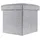 Intirilife Faltbarer Sitzhocker Leinen 30 x 30 x 30 cm Grau