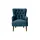 Max Winzer Sessel Brandon Samt 71 x 97 x 0 cm Blau