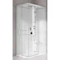 Novellini Glax 2 2.0 A Komplettdusche 90x90cm DT 11,5cm, Farbe Total White
