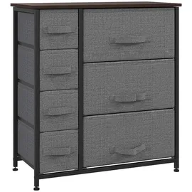 Homcom Schubladenkommode 63,5 x 71 x 30 cm Dunkelgrau