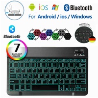 Bluetooth Gaming Tastatur LED RGB Beleuchtet USB Deutsche QWERTZ Gamer Keyboard