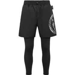 PLEIN SPORT Herren Tight, Schwarz, L