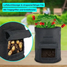 casativo-garden Pflanzen-Wachstumssäcke 2er Set 38 l Pflanztasche