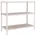 Schwerlastregal Lagerregal 90x80x50 cm Metallregal Kellerregal Biegestelle 150 Holzfachböden Weiss/Holz Maderclick
