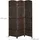 Relaxdays Paravent Raumteiler, HxB: 170x120 cm, Faltbarer Raumtrenner, 3-teiliger Sichtschutz, Holz & Papierseil, braun