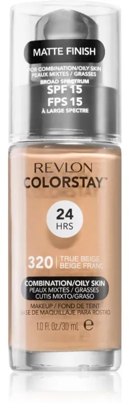 Revlon Cosmetics ColorStayTM langanhaltendes mattierendes Make up für fettige und Mischhaut Farbton 320 True Beige 30 ml