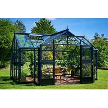 Juliana Orangerie Gewächshaus Alu Anthrazit Sicherheitsglas 3 mm 15,1 m2