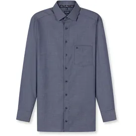 Olymp Businesshemd OLYMP "OLYMP Luxor, modern fit, New Kent", Herren, Gr. 43, Normaler Arm, blau (marine), 100% Baumwolle, Hemden