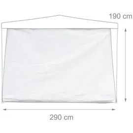 Relaxdays Pavillon-Seitenteile 2er Set weiß