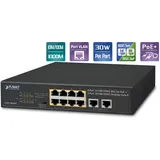 Planet GSD-1008HP - Switch - unmanaged - 10 x 10/100/1000 (8 PoE+)