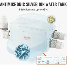 Vevor Hebeanlage 350 W 6000 l/h 7 m Förderhöhe mit 3 Wassereinlässen